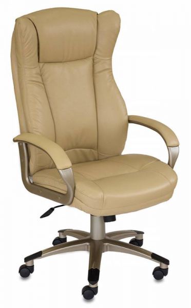 Кресло офисное Бюрократ CH-879Y/Beige бежевый искусственная кожа (пластик золото)