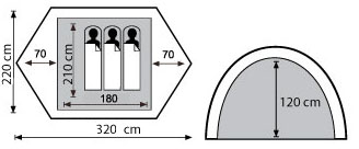 Палатка Tramp NISHE 3 FG
