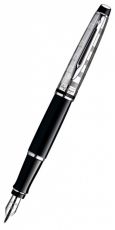 Ручка перьевая WATERMAN Expert 3 (S0952300) Deluxe Black CT (F) чернила: синий латунь перо нержавеющая сталь палладиевое покрытие, гравировка