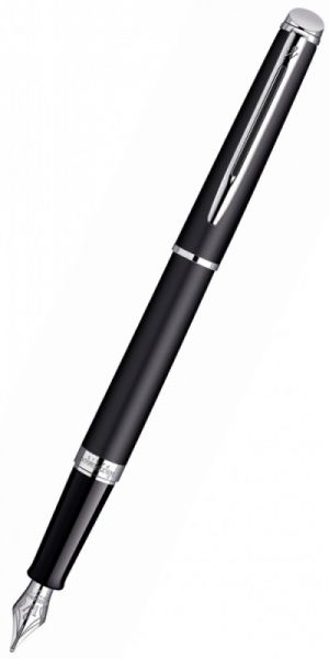 Ручка перьевая WATERMAN Hemisphere (S0920810) MattBlack CT (F) чернила: синий нержавеющая сталь перо нержавеющая сталь хром