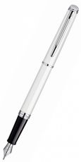 Ручка перьевая WATERMAN Hemisphere (S0920910) White CT (F) чернила: синий нержавеющая сталь перо нержавеющая сталь хром